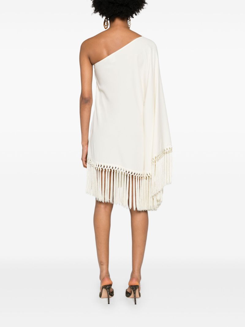 White Arno Fringed Mini Dress