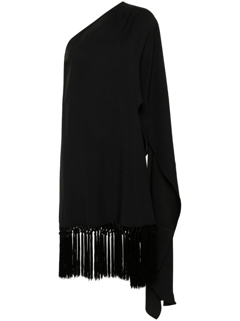Black One-shoulder Asymmetric Tunic