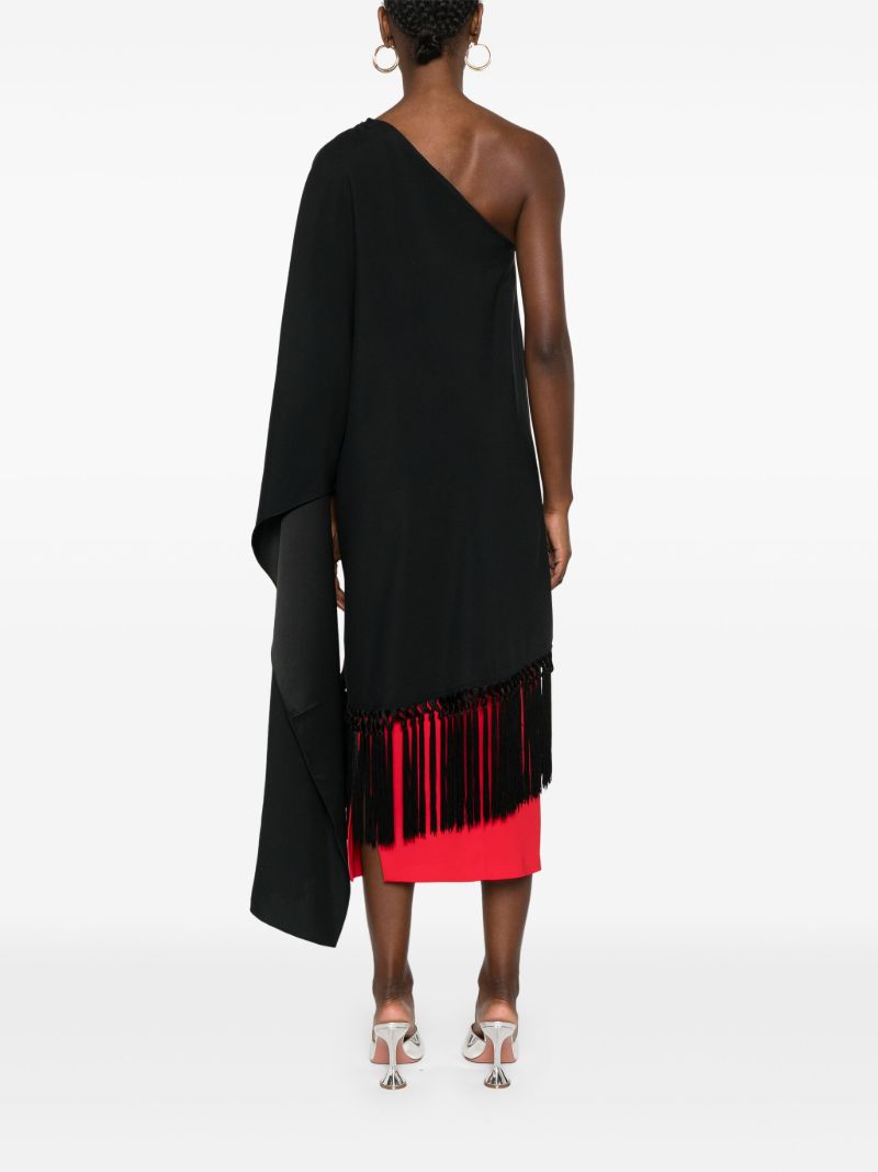 Black One-shoulder Asymmetric Tunic