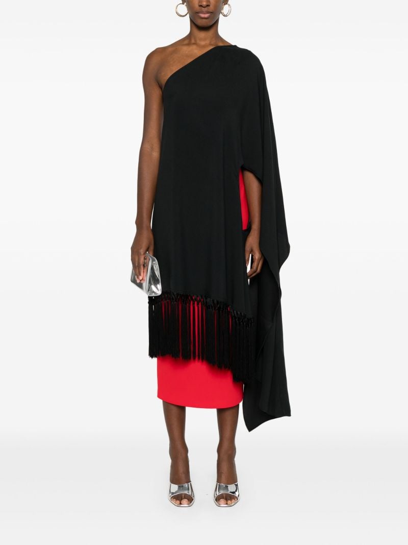 Black One-shoulder Asymmetric Tunic