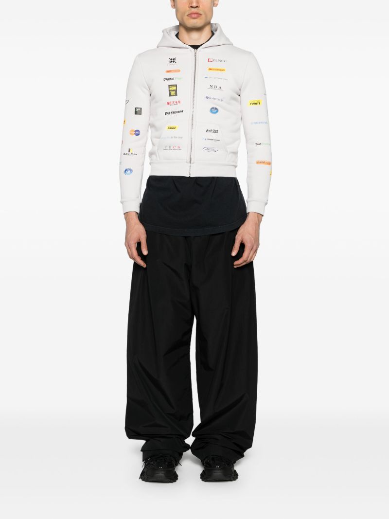 White Business English Cotton Hoodie