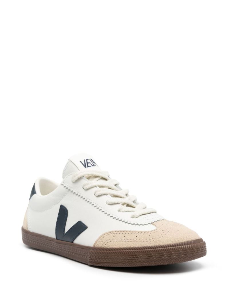 White Volley Leather Sneakers