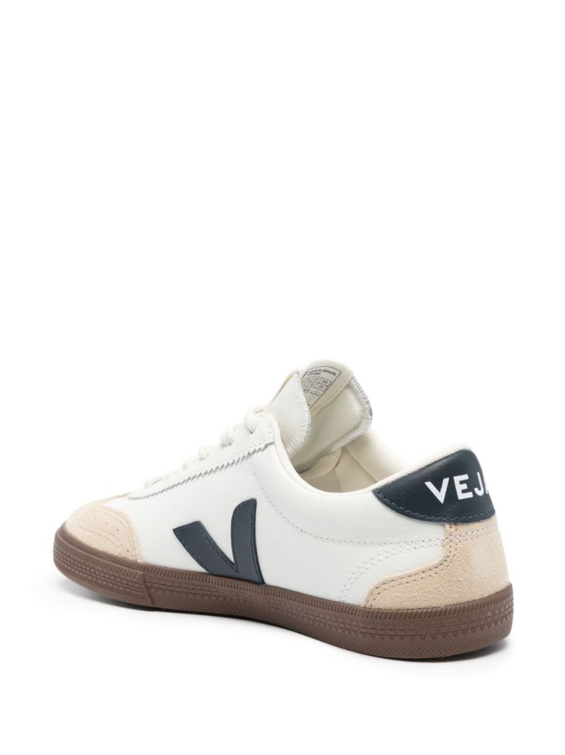 White Volley Leather Sneakers