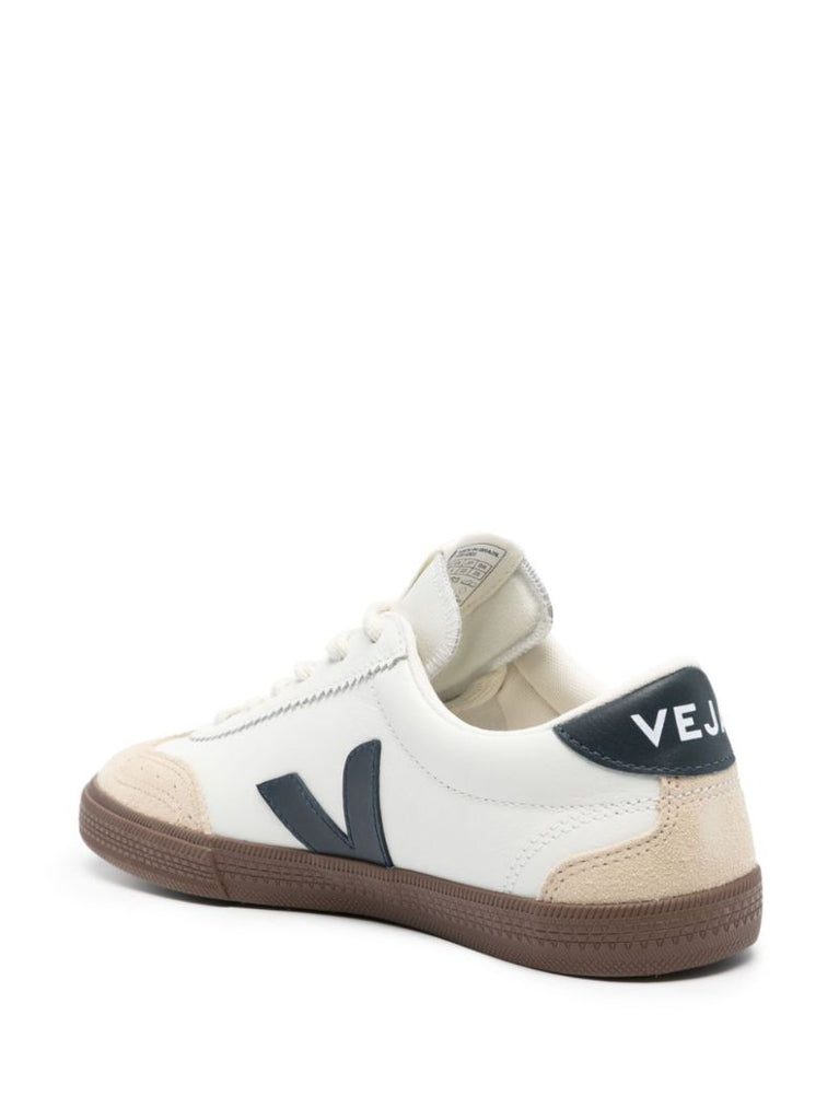 White Volley Leather Sneakers