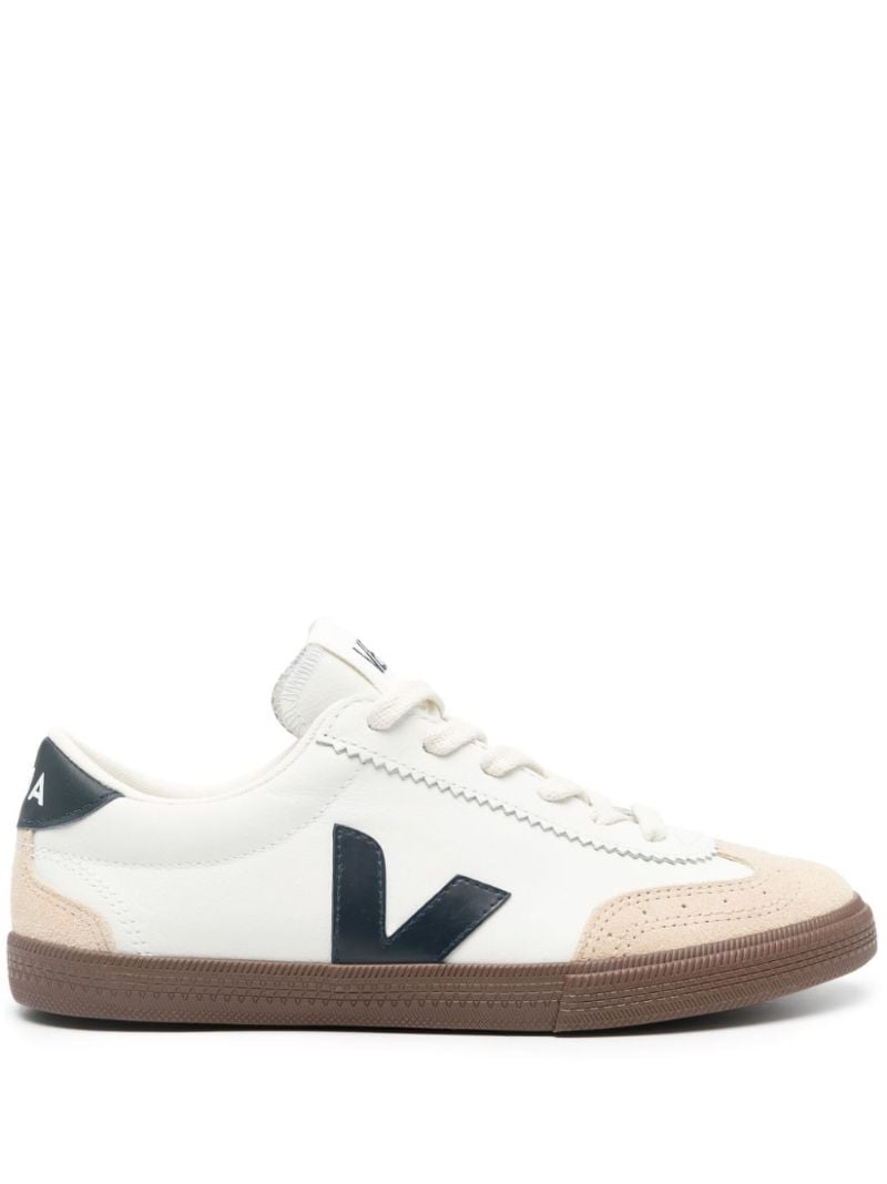 White Volley Leather Sneakers