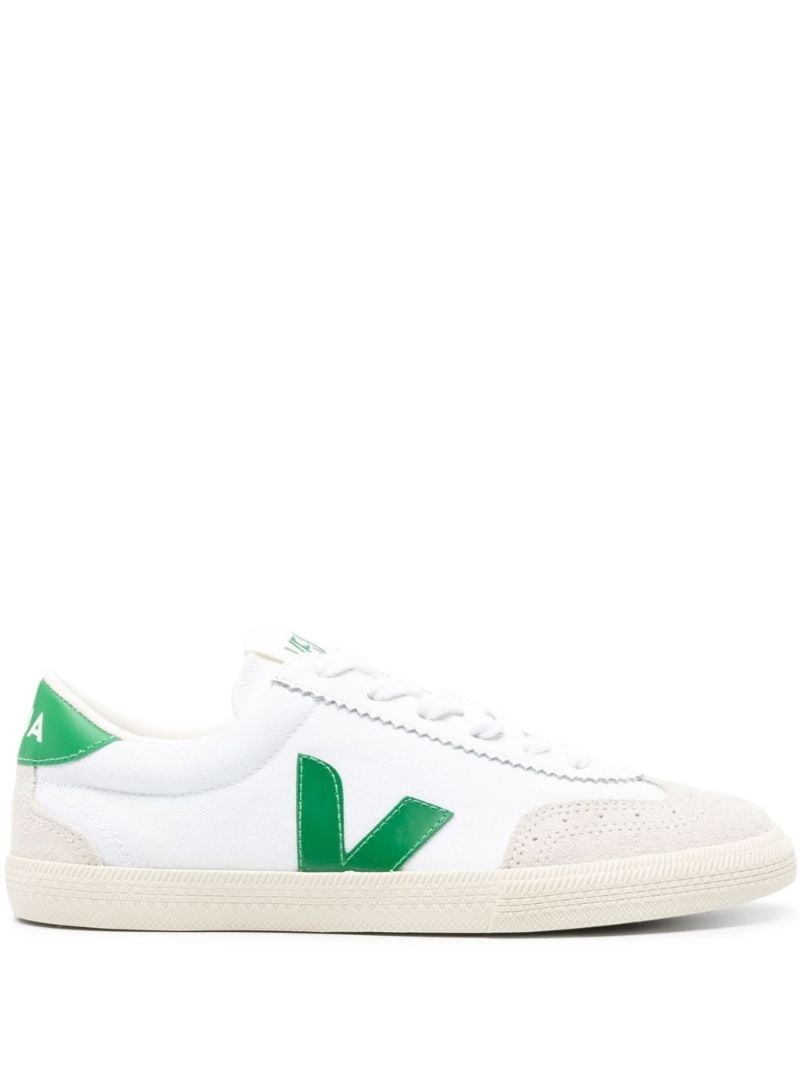 White Volley Lace-up Sneakers