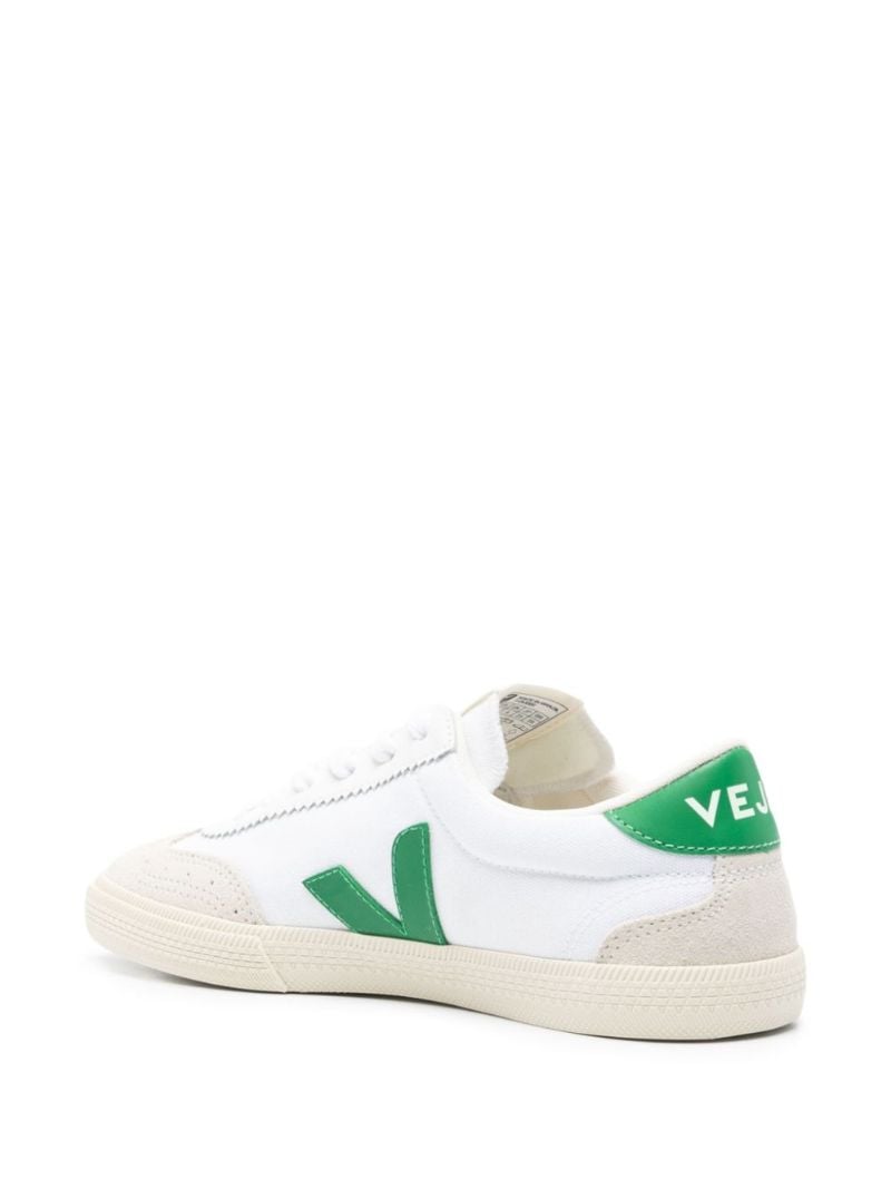 White Volley Lace-up Sneakers