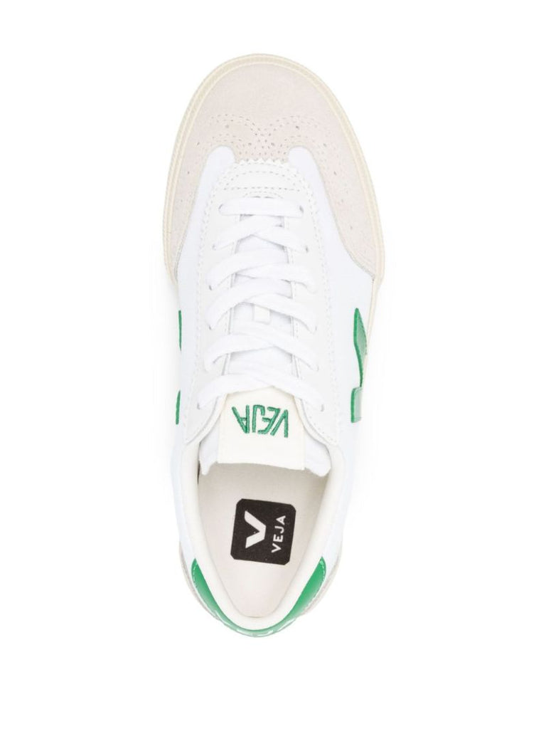 White Volley Lace-up Sneakers