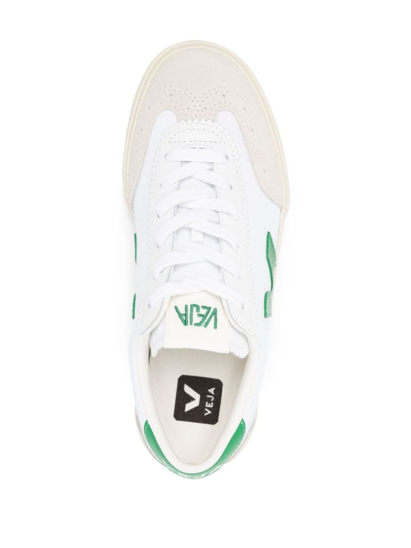 White Volley Lace-up Sneakers