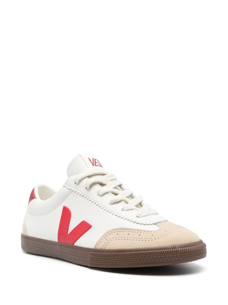 White Volley Leather Sneakers