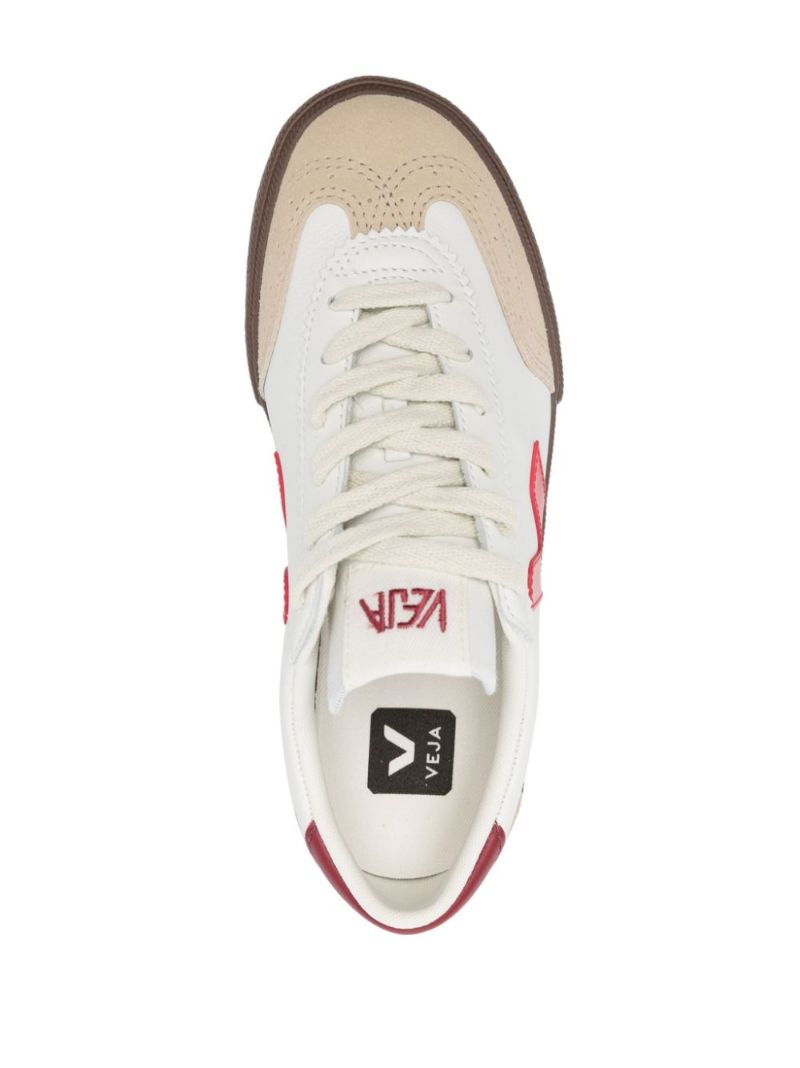 White Volley Leather Sneakers