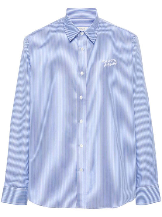 Blue Striped Cotton Shirt