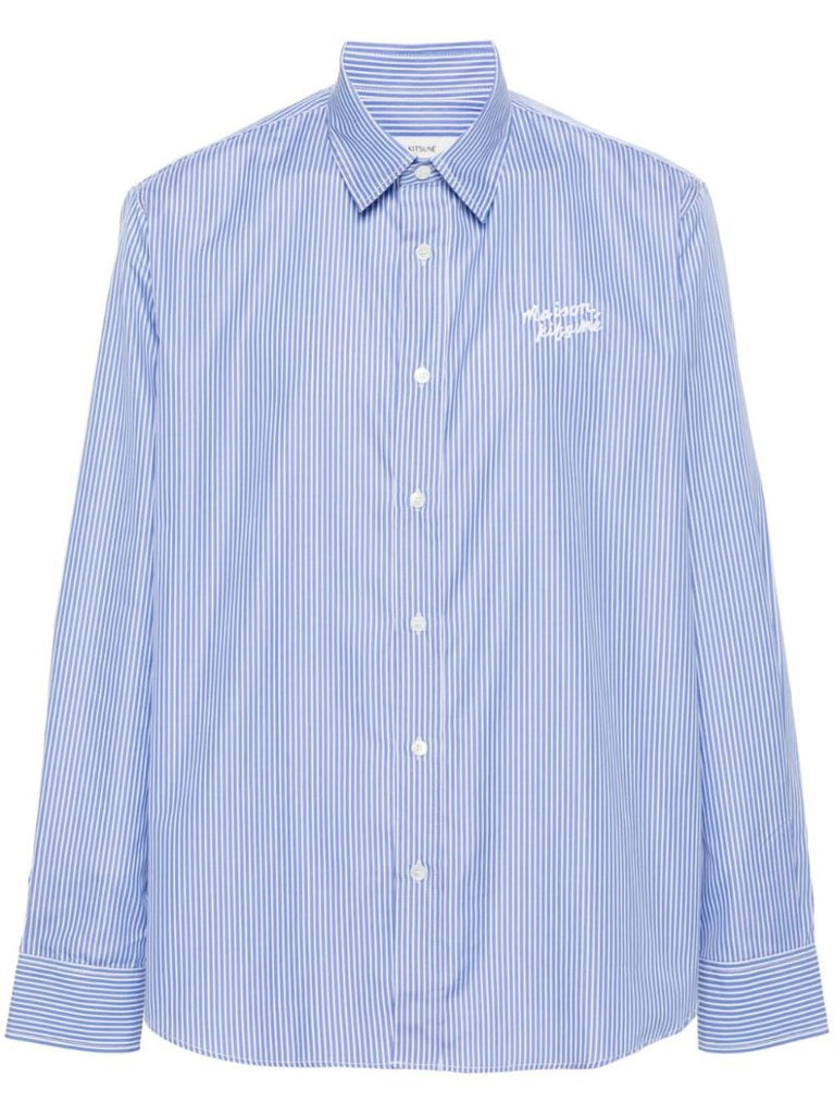 Blue Striped Cotton Shirt