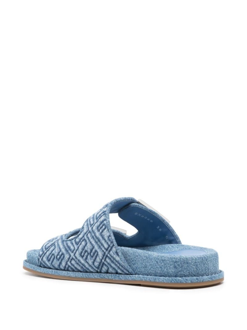 Blue Fendi Feel Denim Sandals