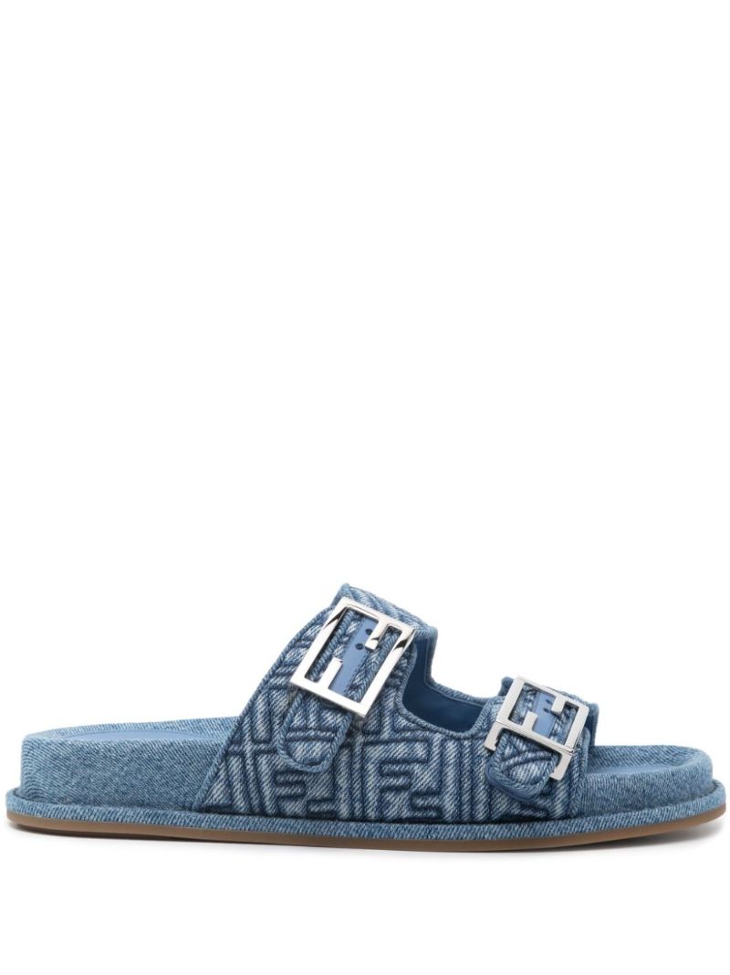 Blue Fendi Feel Denim Sandals