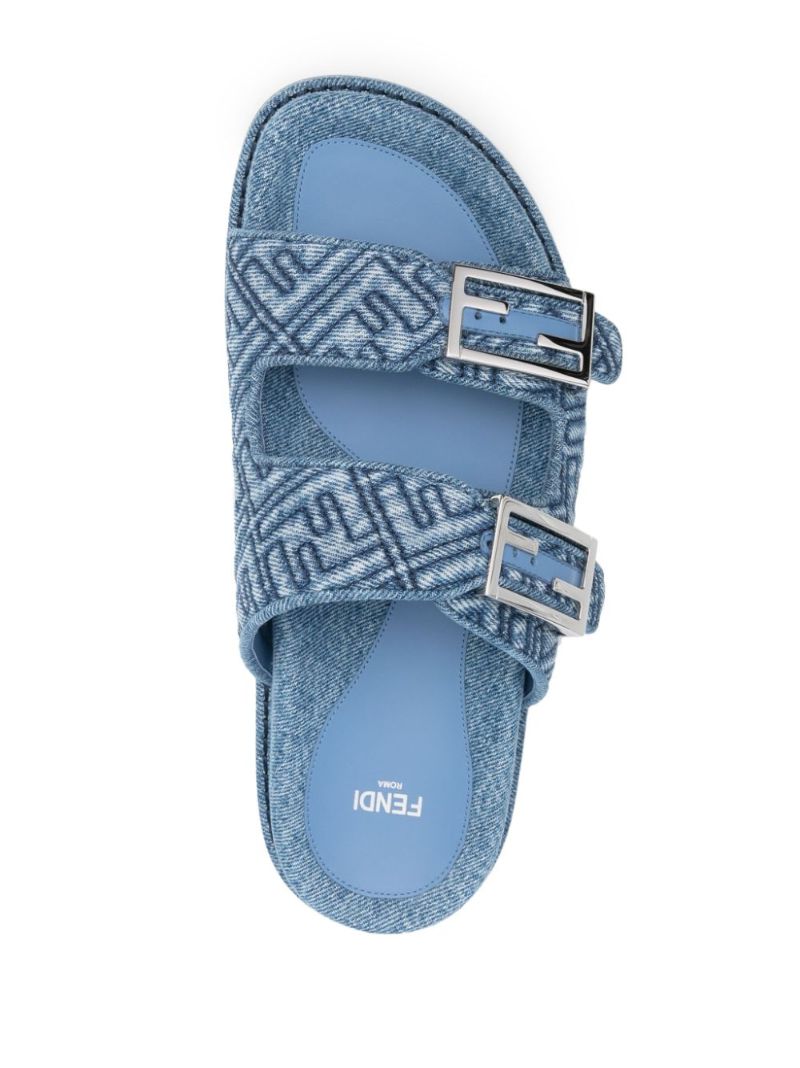 Blue Fendi Feel Denim Sandals