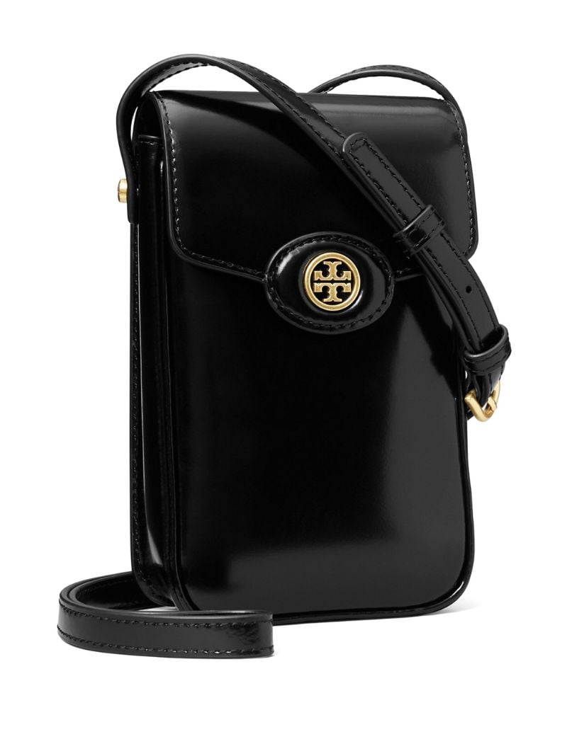 Black Robinson Spazzolato Phone Crossbody Bag