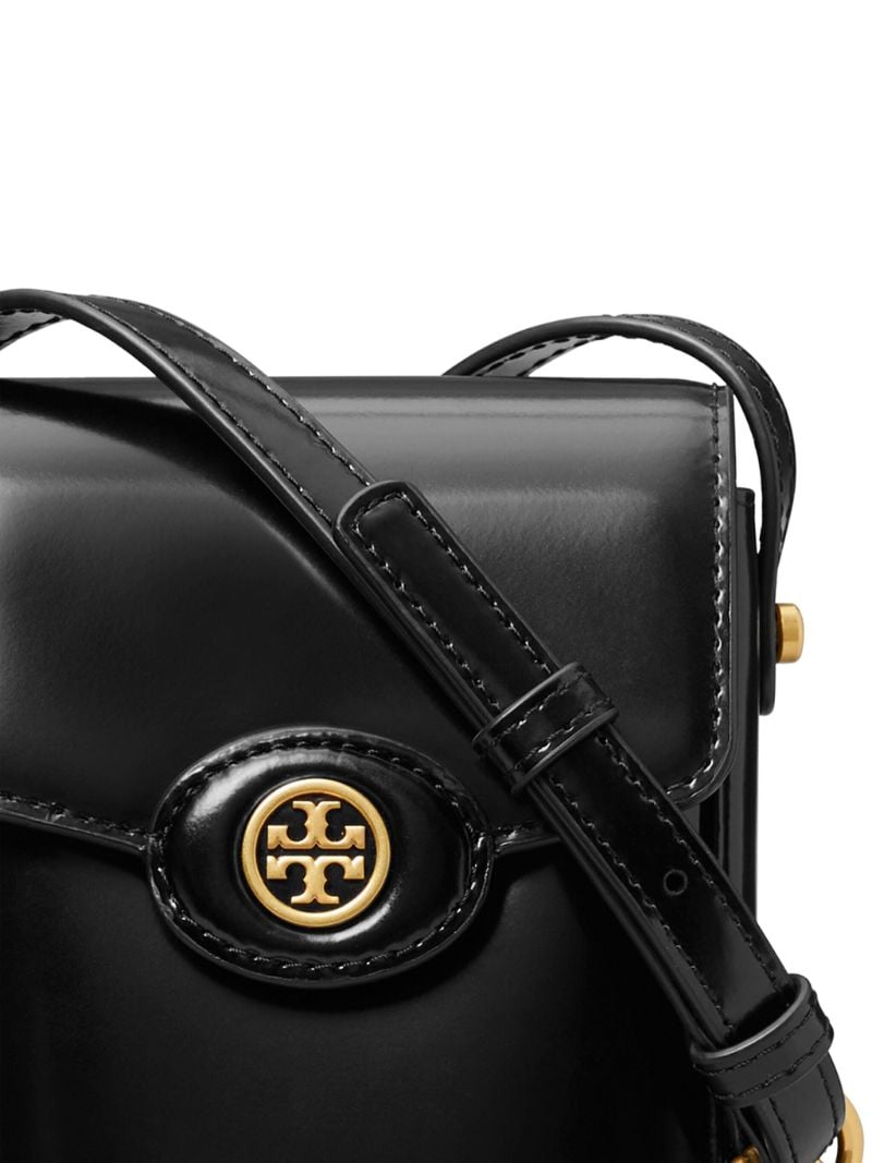 Black Robinson Spazzolato Phone Crossbody Bag