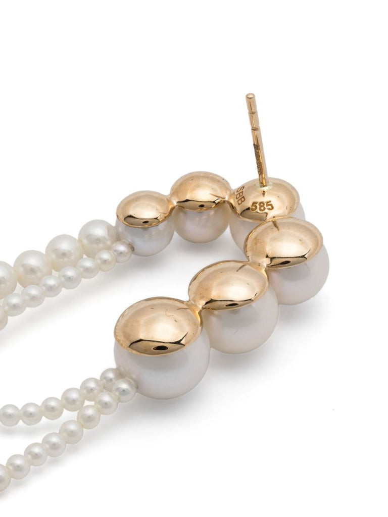 14k Yellow Gold EmbrassÃ_x0083_Â©e De Perle Earrings