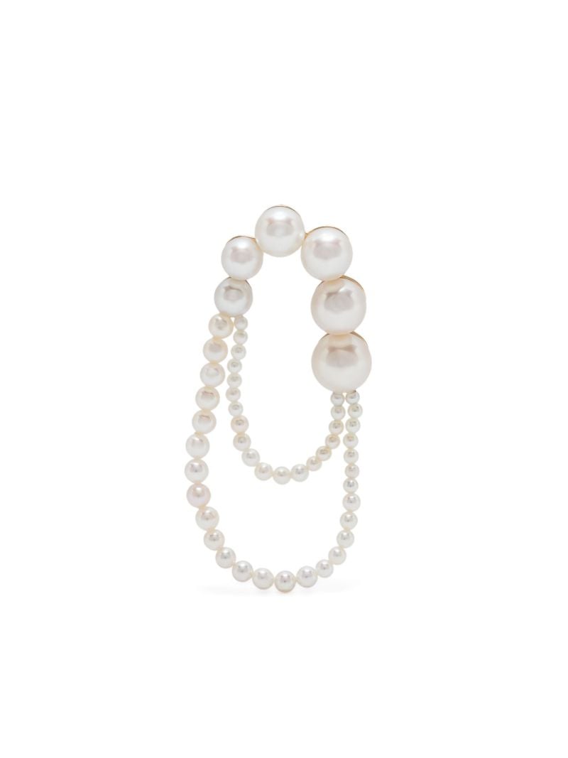 14k Yellow Gold EmbrassÃ_x0083_Â©e De Perle Earrings