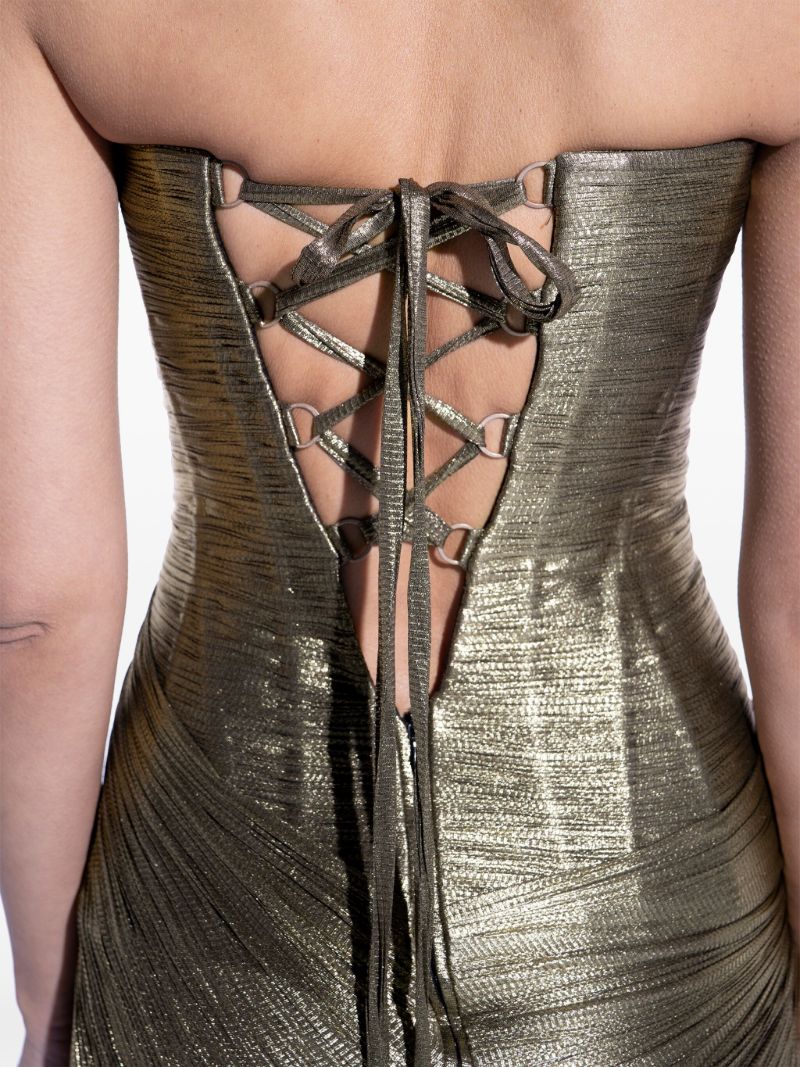 Brown Ruby Strapless Dress