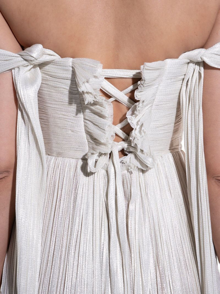 Silver-toneserene Draped Gown