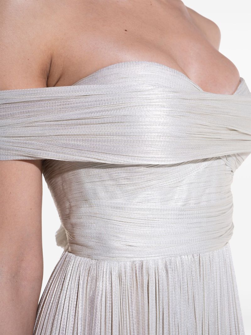 Silver-toneserene Draped Gown