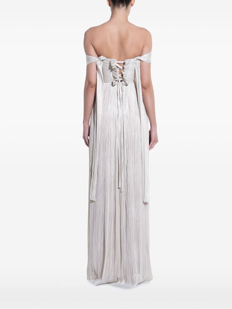 Silver-toneserene Draped Gown