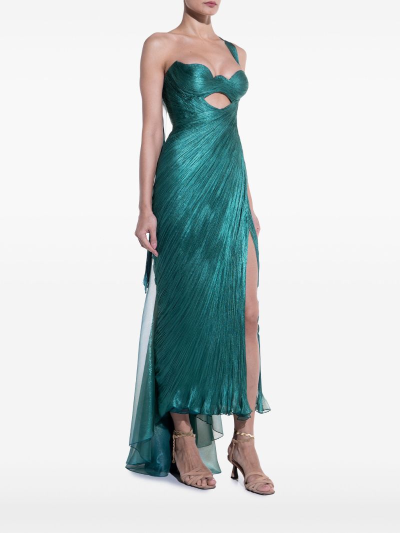 Green Amelia One-shoulder Dress