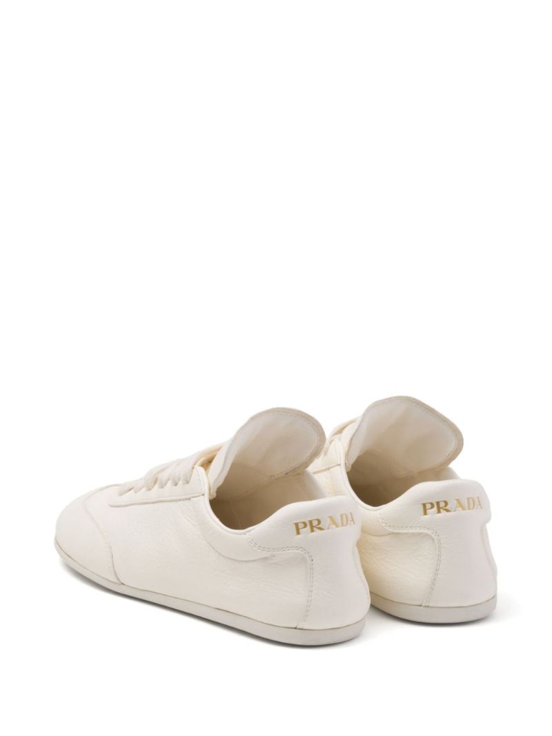 Neutral Logo-print Leather Sneakers