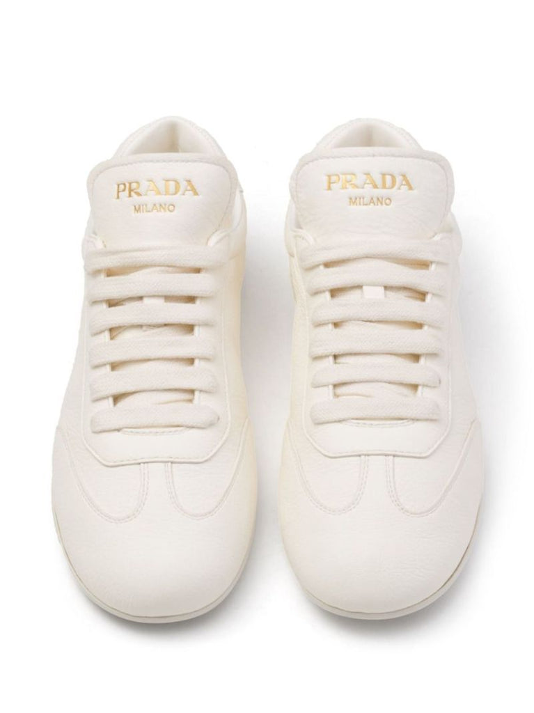 Neutral Logo-print Leather Sneakers