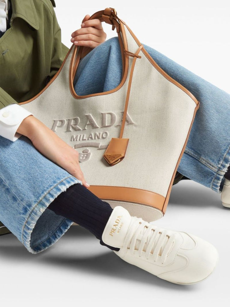 Neutral Logo-print Leather Sneakers
