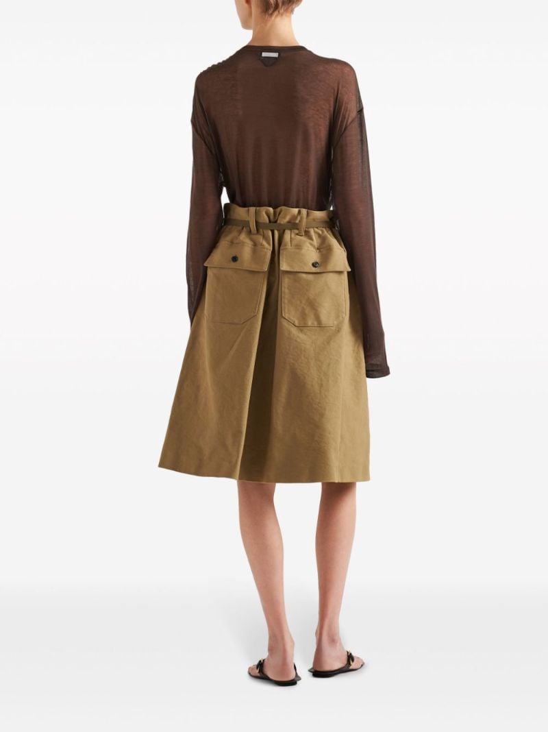 Brown Oversized Semi-sheer T-shirt