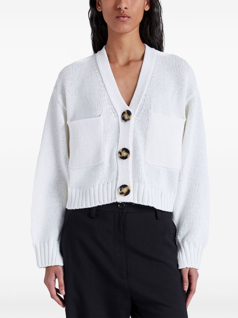 White Sofia Cotton Cardigan