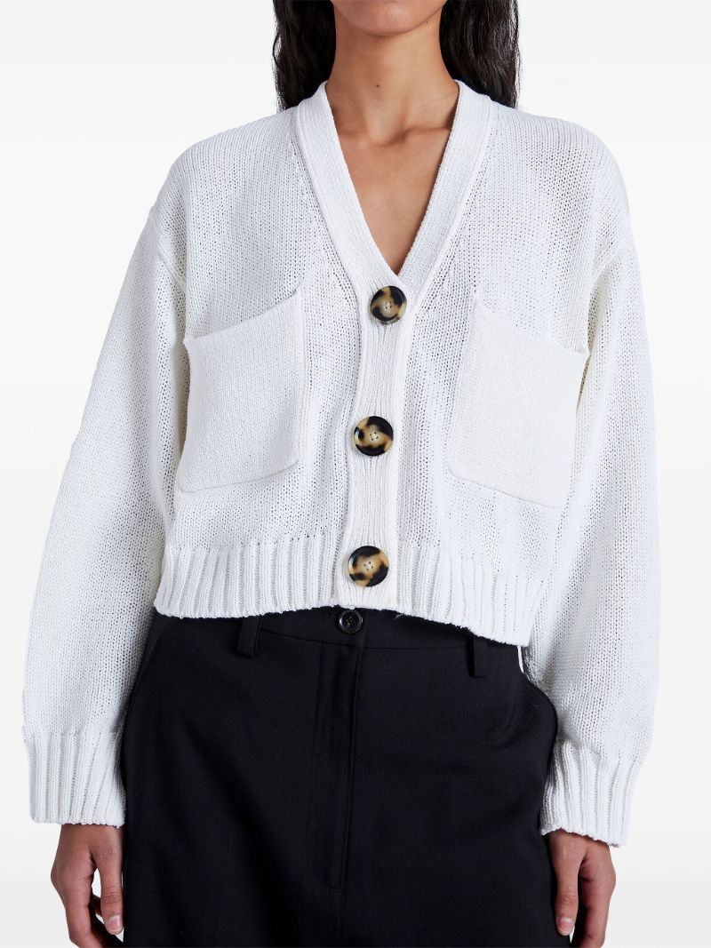 White Sofia Cotton Cardigan