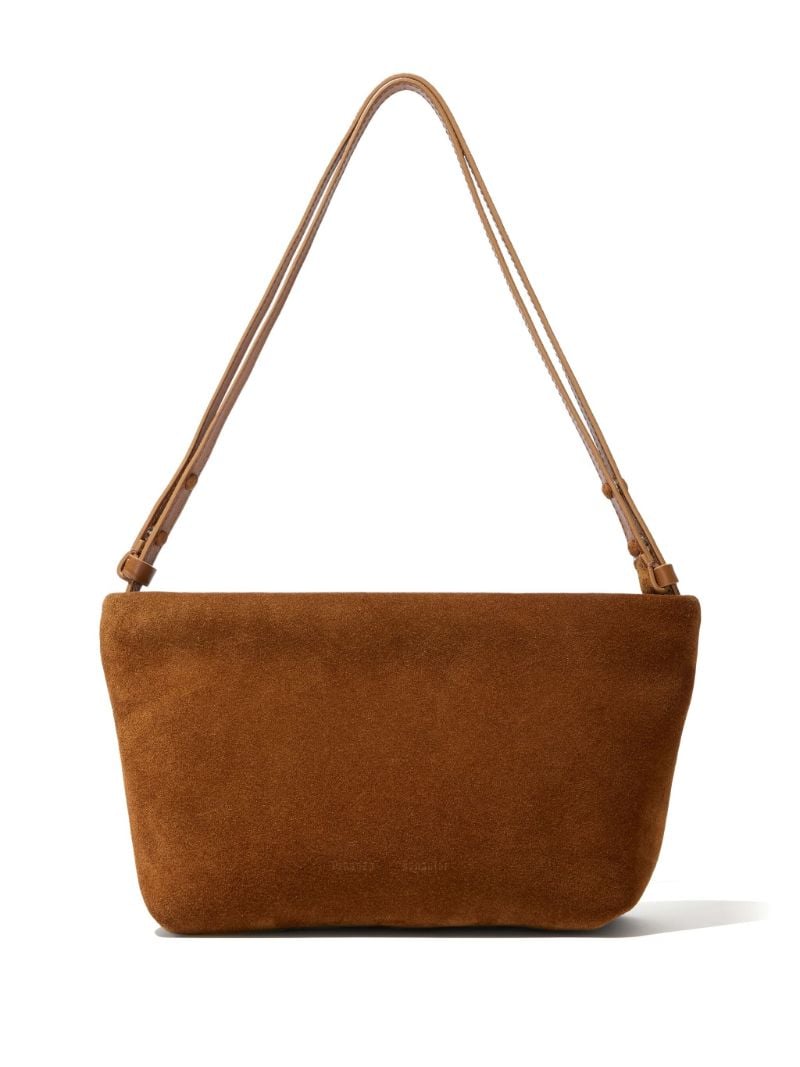 Brown Bond Suede Shoulder Bag