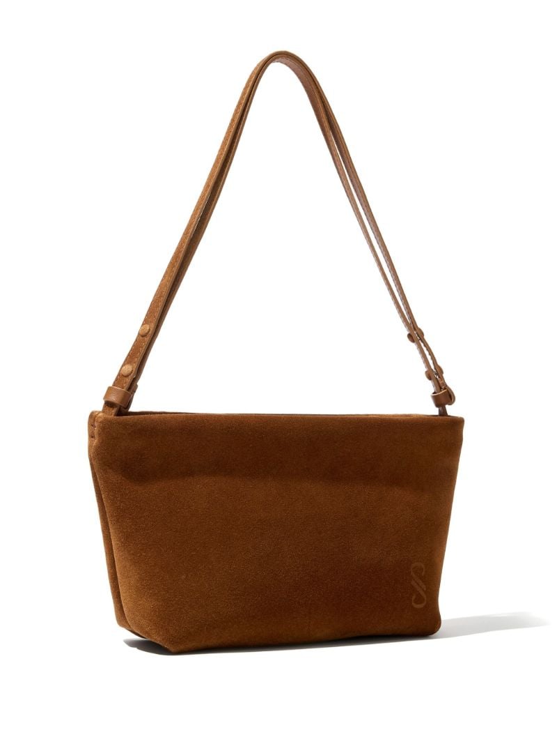 Brown Bond Suede Shoulder Bag
