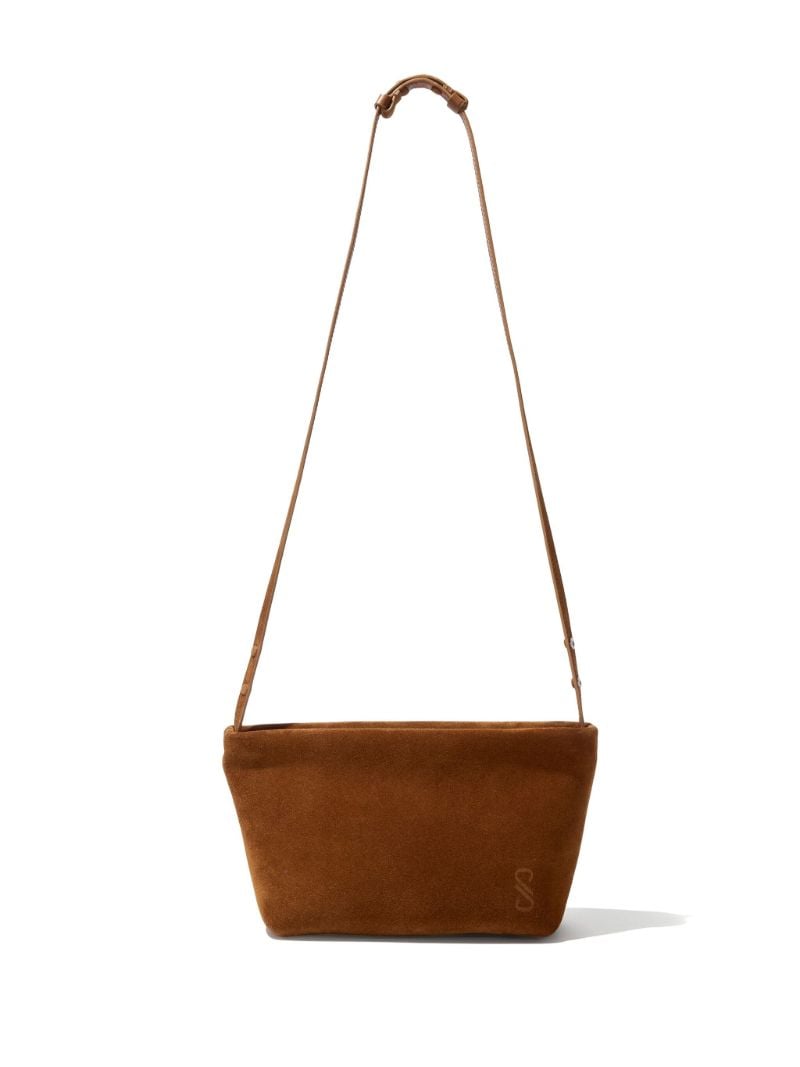 Brown Bond Suede Shoulder Bag