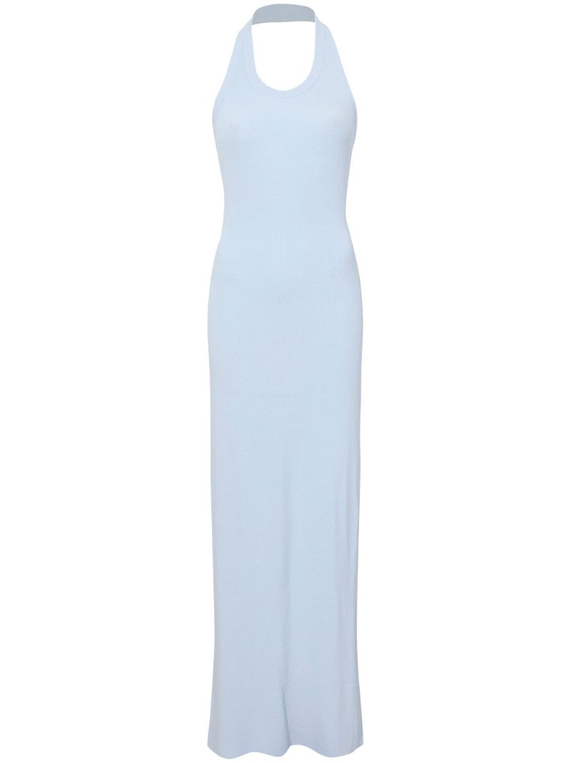 Blue Meryl Knitted Maxi Dress