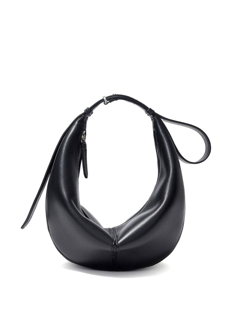 Black Slide Leather Shoulder Bag