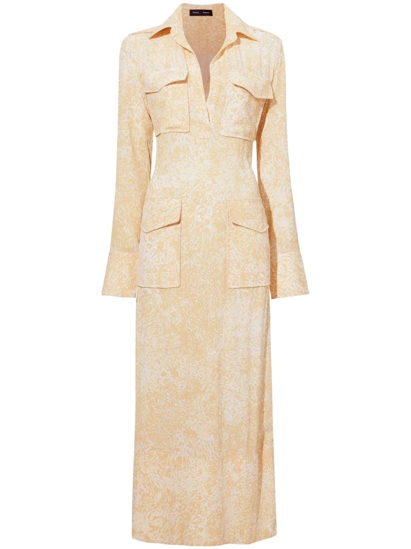 Yellow Vanessa Crepe Shirt Dress