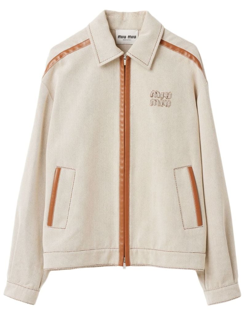 Neutral Logo-appliquÃ_x0083_Â© Cotton Jacket