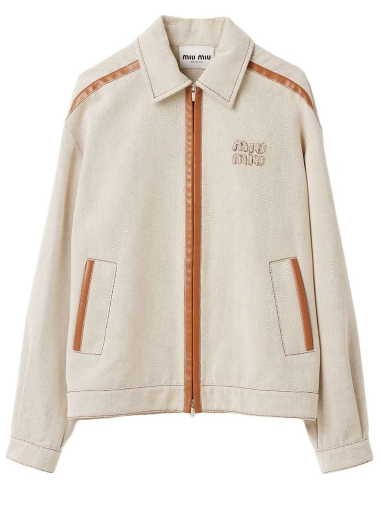 Neutral Logo-appliquÃ_x0083_Â© Cotton Jacket
