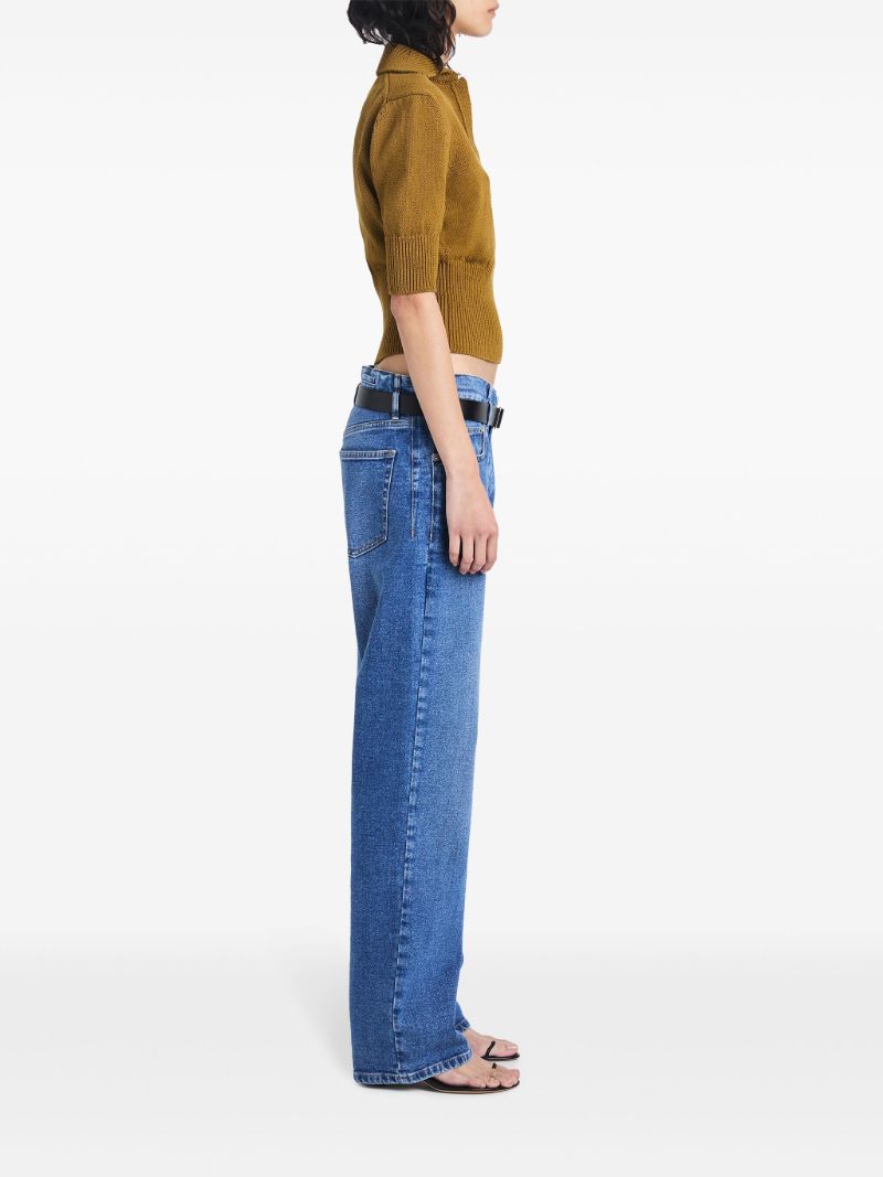 Brown Reeve Knitted Polo Top
