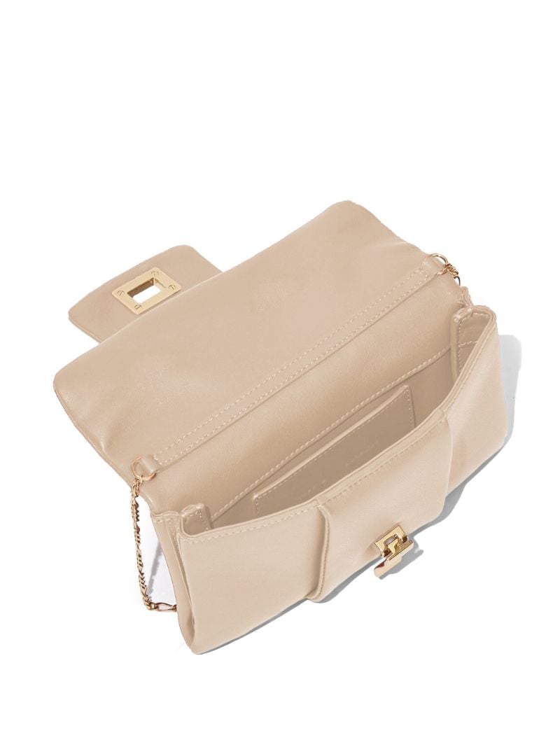 Neutral Flip Leather Shoulder Bag
