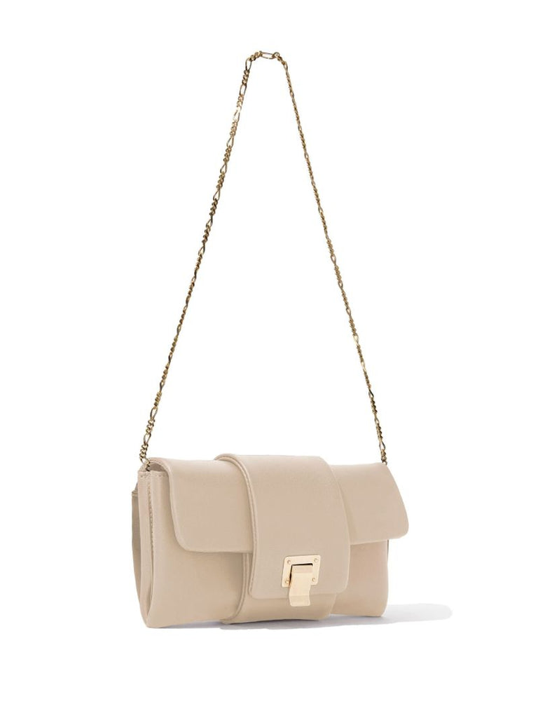 Neutral Flip Leather Shoulder Bag