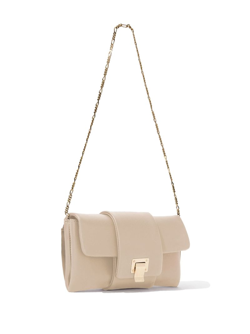 Neutral Flip Leather Shoulder Bag