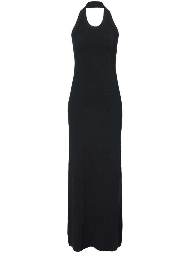 Black Meryl Knitted Maxi Dress