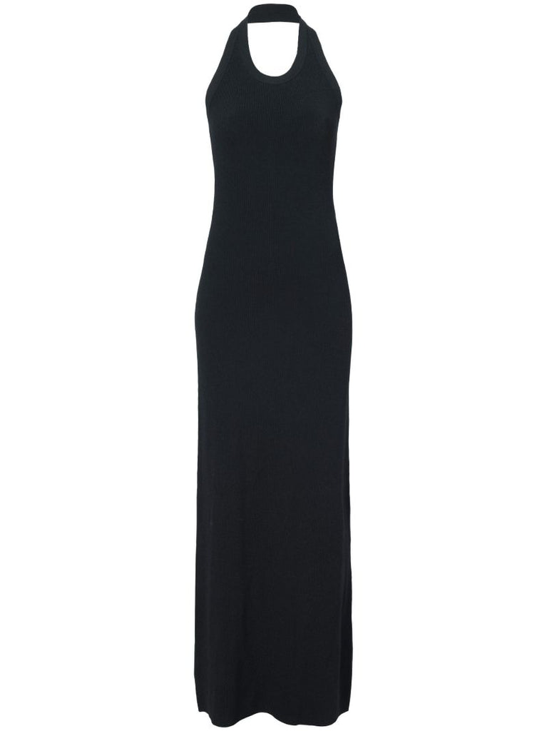 Black Meryl Knitted Maxi Dress