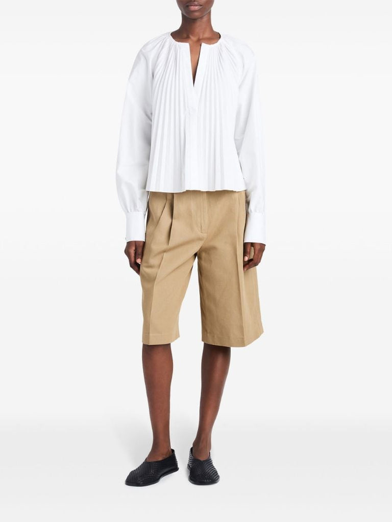White Monica Pleated Blouse